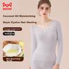 MIIOW Acrylic Thermal Women's Underwear, Lace Top, Autumn And Winter Slim-Fit Base Layer, Autumn Undershirt, Skin Base Layer, Gray