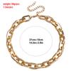 Foreign trade jewelry, punk hip-hop style collarbone neck chain necklace, simple and versatile thick aluminum chain metal necklace.