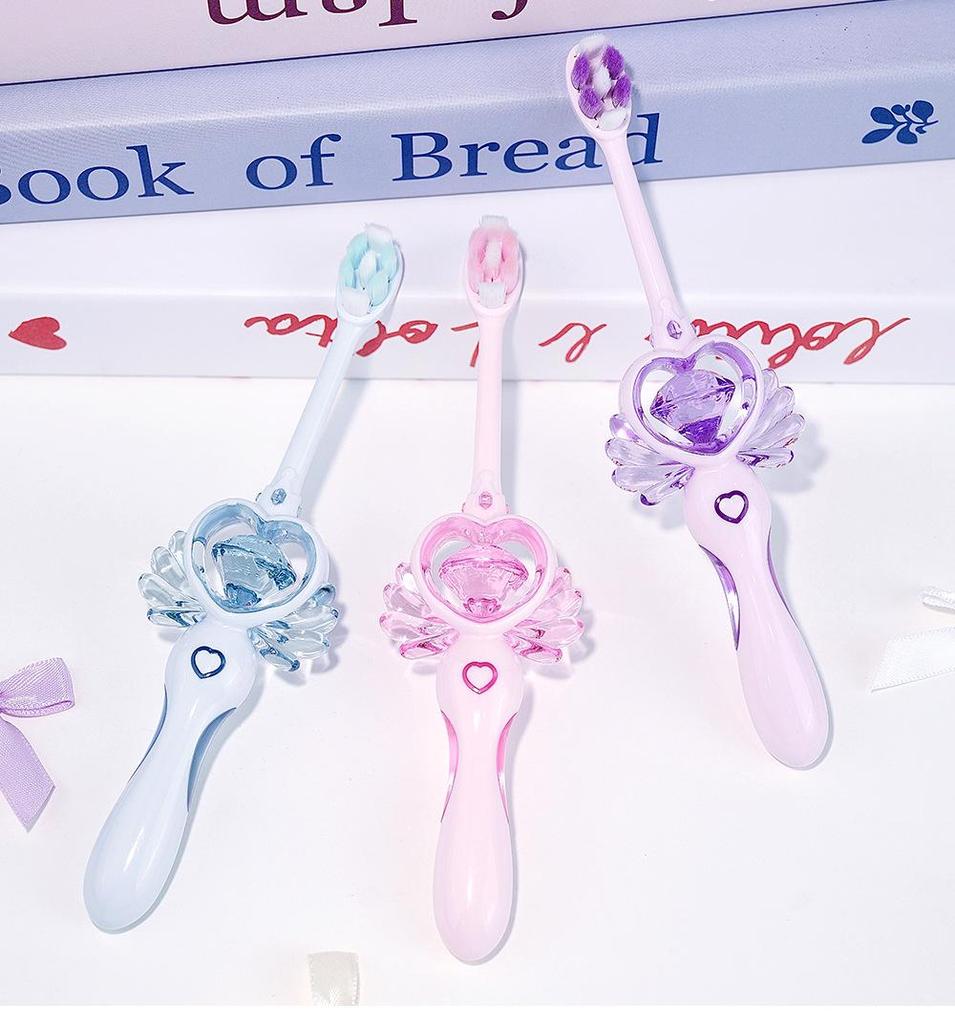 Magic Wand Toothbrush for Kids - Soft Bristles, Fairy Design, Three Colors, Individually Packaged