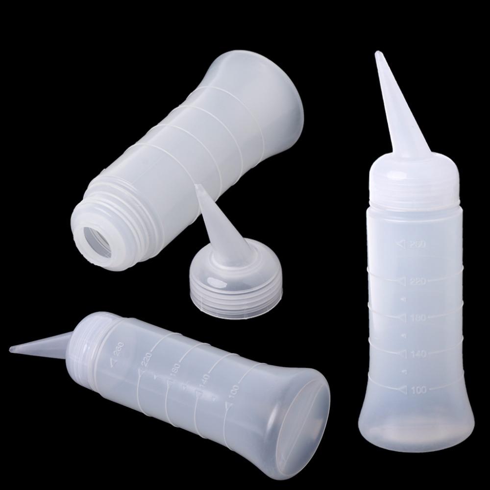 150ml/260ml Salon Applicator Measuring Plastic Bottle Hair Styling Hairdressing Spray Bottle for Hair Vaporisateur