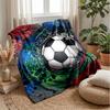 Soccer Ball Artwork Theme blanket Lightweight Warm Flannel Blanket Decorative Throw Blanket for Home Decoration