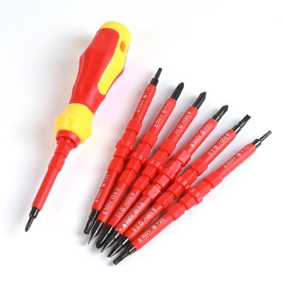 3/14 In 1 Insulated Screwdriver Set Multi-Purpose Screwdriver Electricians Slotted Cross Screwdriver Bit Tools Kit Set New