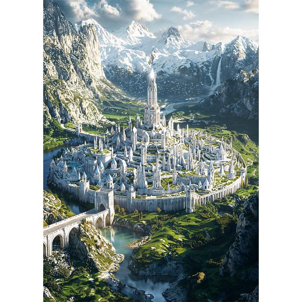 Fantasy Forest Castle Dark Academy Magic Witch Canvas Diamond Painting Wall Art Picture Living Room Home Decor