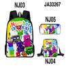Game Merchandise Digital Building Block Schoolbag Backpack Satchel Pencil Bag Backpack Three-Piece Set
