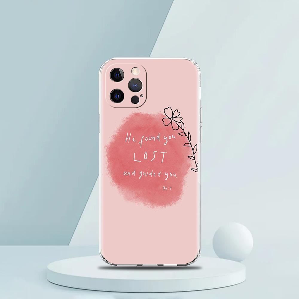 For iPhone 15 16 14 13 12 mini 11 Pro Max XS X XR SE 7 8 Plus Silicone Clear Cover Lyrics Quotes Islamic Luxury Phone Case