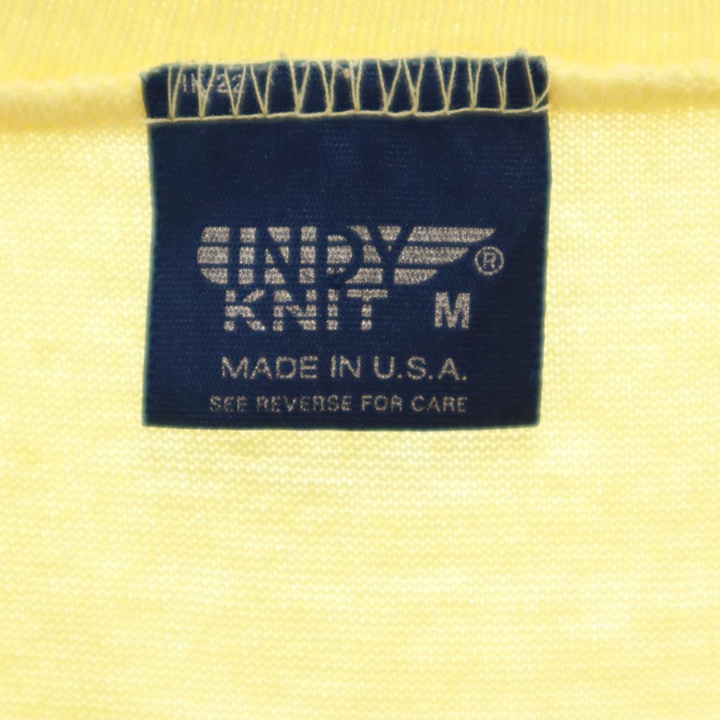 80s Vintage Made in USA Border Pattern Short sleeve Single stitch T-shirt Men's Used