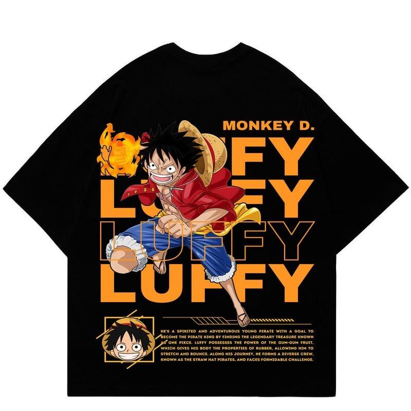 One Piece T-Shirt Men Summer Monkey D. Luffy Straw Hat Pirate Anime Graphic Short Sleeve Streetwear Loose Fit Anime Fan Tee S разноцветный
