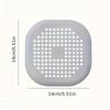 Square Silicone Floor Drain Sticker Bathroom Sewer Hair Filter Drain Cover Home Bathroom Floor Drain Mat
