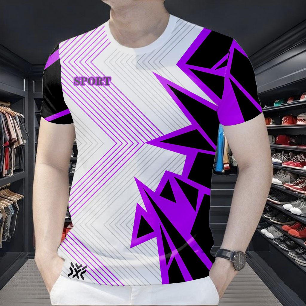 Summer Geometric Pattern 3D Printed Men's T-shirt