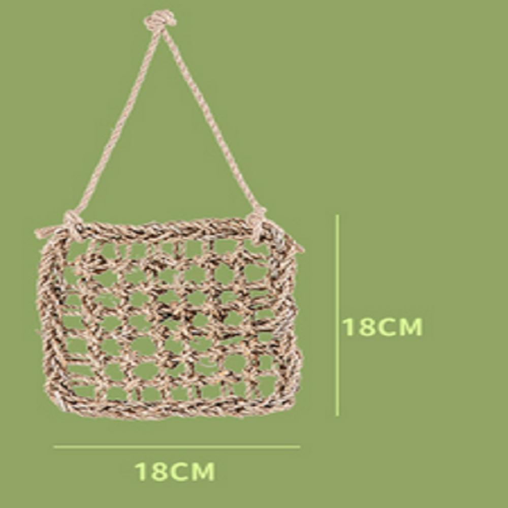 Parrot Climbing Net Swing Toy Ladder Nibbling Toy Grass Woven Net Hanging Hammock