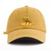 1 Stück gewaschene Baseballkappe mit Kamelprint für Erwachsene, minimalistischer Retro-Stil, lässige, weiche, verstellbare Dad-Kappe, perfekt als Geschenk