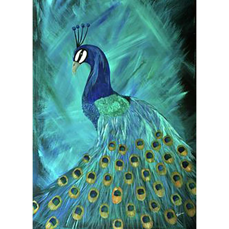 DIY Peacock 5D diamentowe malowanie w pełni z okrągłych wierteł zwierząt diamentowe hafty mozaika krzyż zestaw do szycia Wall ozdoby do dekoracji wnętrz prezent
