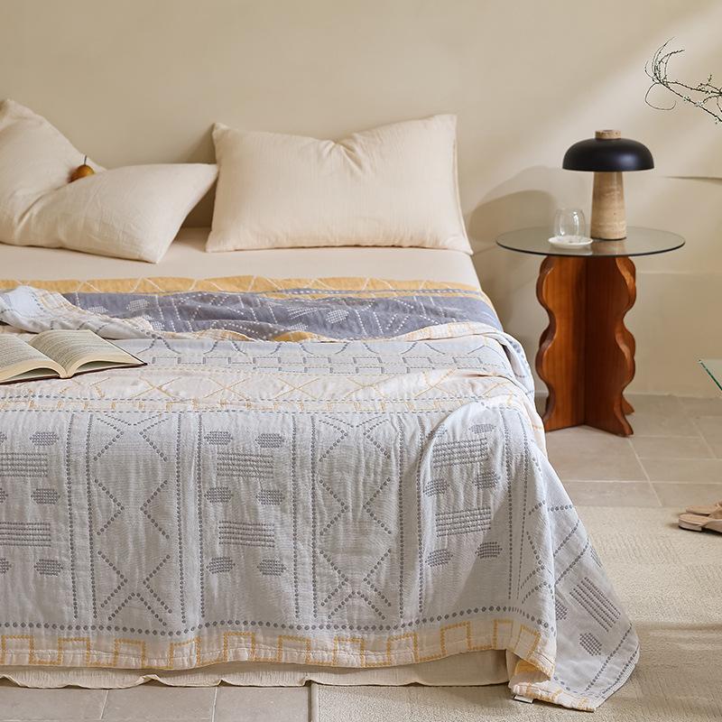 New Gauze Wire Blanket Towel Quilt Single Double Sofa Towel Air Conditioning Blanket Four Seasons Lunch Break Blanket