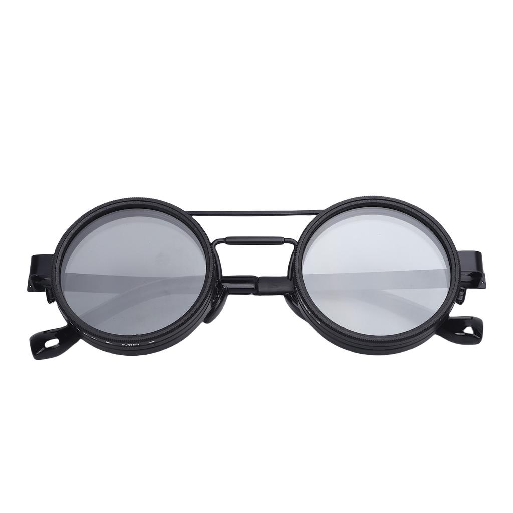 Adjustable Tint Sunglasses 9 Gears ND2-400 Round Polarized Sunglasses for Outdoor Adventures