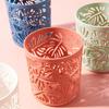 For Office School Supplies Pencil Pen Holder Cylinder Stationery Storage Organizer Container Nordic Hollow Flower Makeup Brush