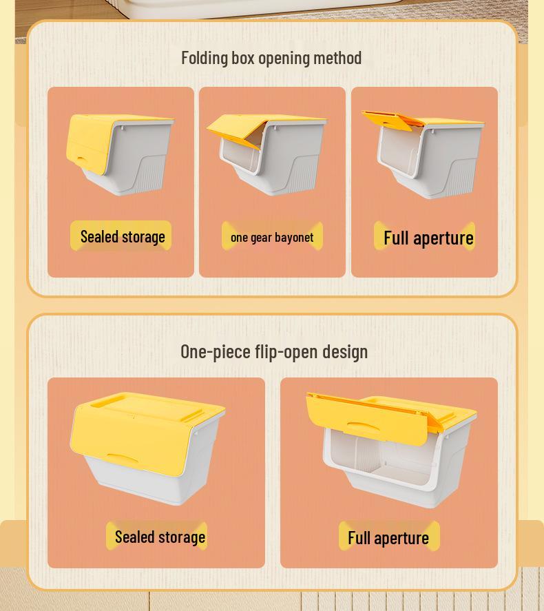 Flip-Top Storage Box for Clothes