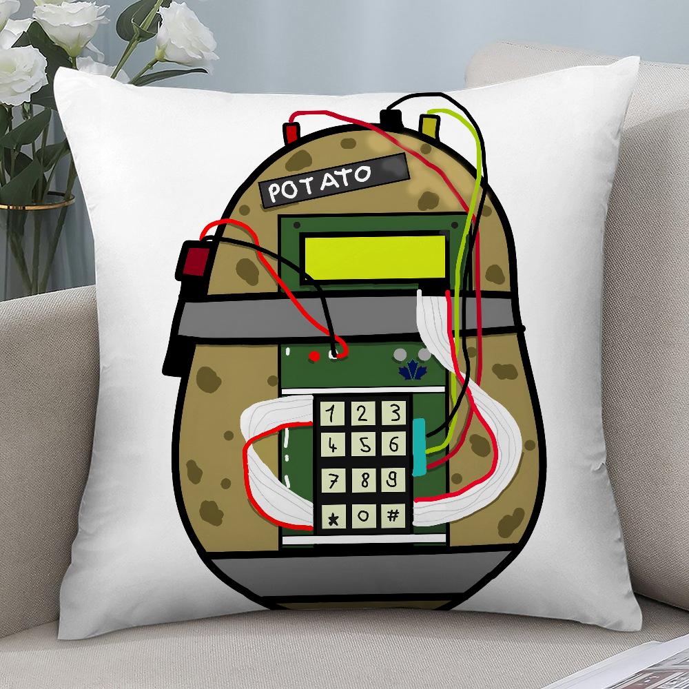 C-CS GO Bomb Anime Pillow Case Short Plush Pillow Covers Sofa Decorative Gift Home Double-sided Printing Cushion Cover