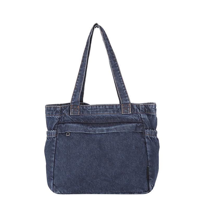 Denim bag women's large capacity 2025 summer new casual messenger bag college students commuting tote bag