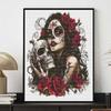 Halloween 5D Day of Dead Rose Girl Diamond Art Painting Kit Full Drill Diamond Painting Home Decor Embroidery Craft Gift Wall Art