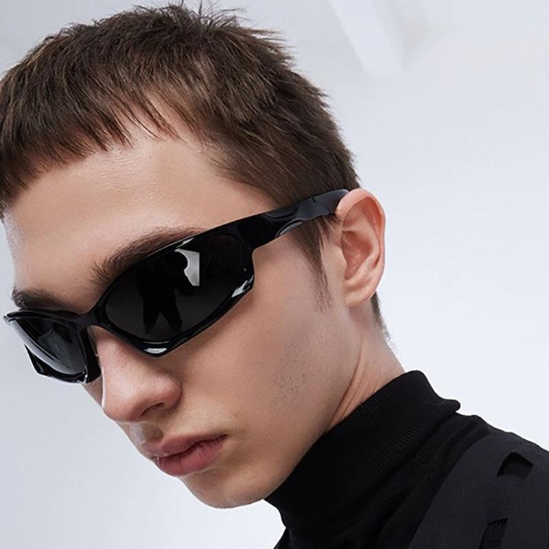 Y2K Brand Designer Luxury Big Frame Irregular Sunglasses Women For Men 2024 Vintage Punk Sun Glasses Outdoor Sport Goggles UV400