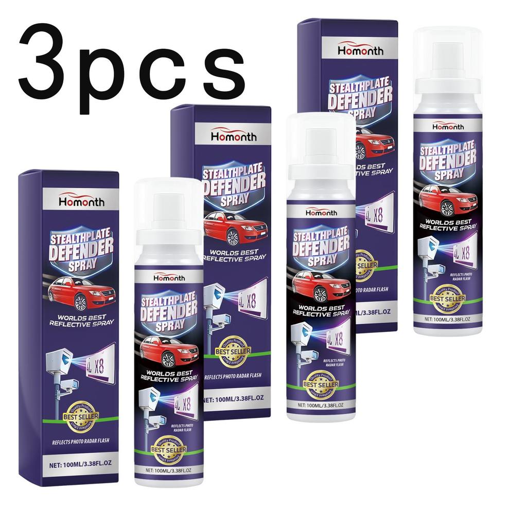 Homonth Car Care Spray Transparent Coating Long-Lasting Protection Portable Suitable for License Plates ,License Plate Stealth Defense Spray100ml