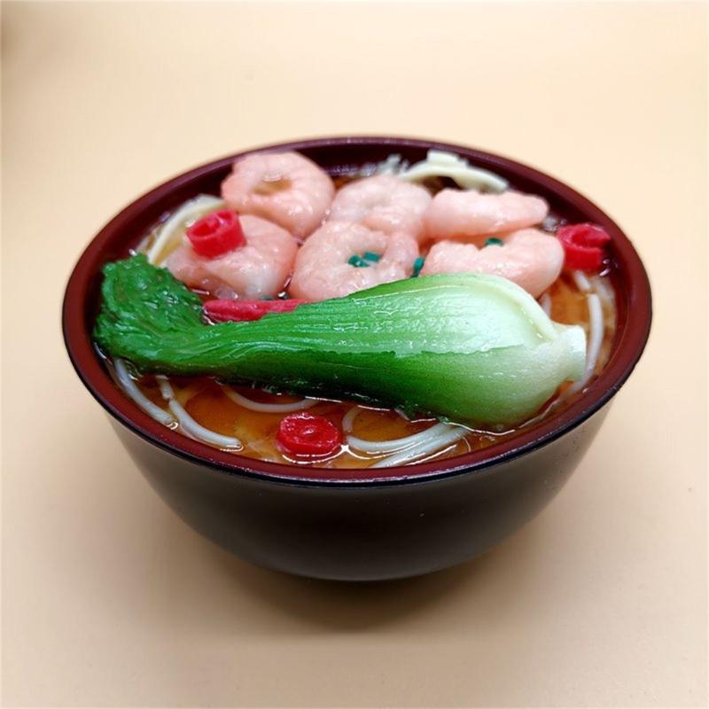 Simulation Food Model Noodles Rice Bowl Mold Window Decoration Photography Props Unique Early Education Puzzle Decor