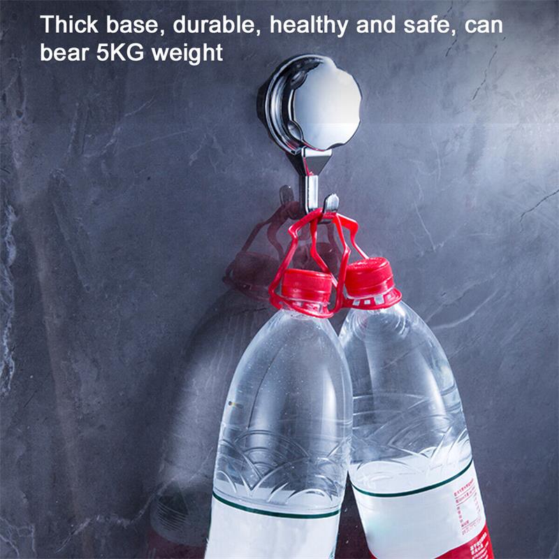 1/2X Removeable Vacuum Suction Cup Hooks Robe Towel Holder Hook Bathroom Kitchen