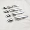 8PCS Chrome Car Accessories Plated Door Handle Bowl Cover Trim Paste Style For Kia Picanto Morning 2011 2012 2013 2014 2015