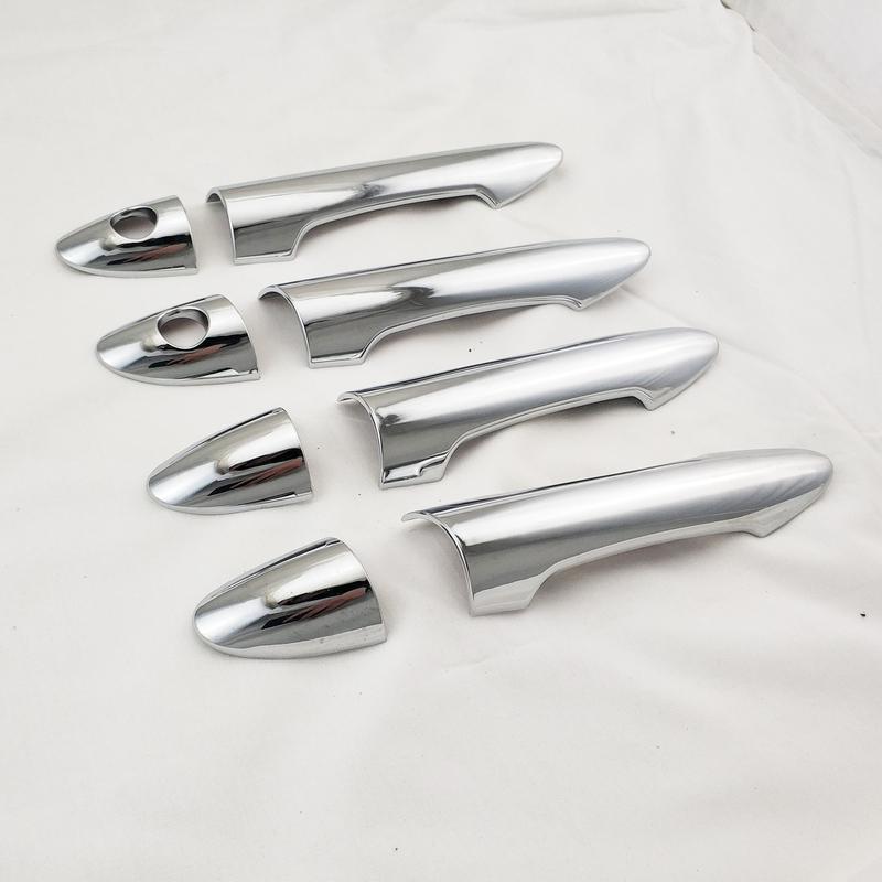 8PCS Chrome Car Accessories Plated Door Handle Bowl Cover Trim Paste Style For Kia Picanto Morning 2011 2012 2013 2014 2015