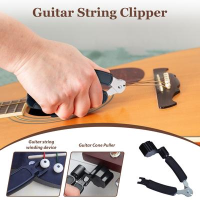Gitarový multifunkčný strihač strún, odstraňovač kolíčkov, strihač strún, navíjač strún, nástroj na výmenu strún