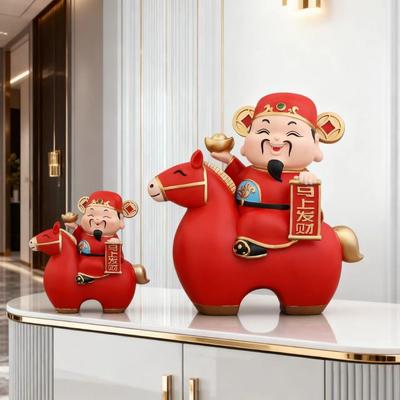Neue Chinesische Stil Pferdefiguren Dekorative Verzierung Glücklicher Schatz Reichtumsgott Reichtumssymbol Pferdejahr Design