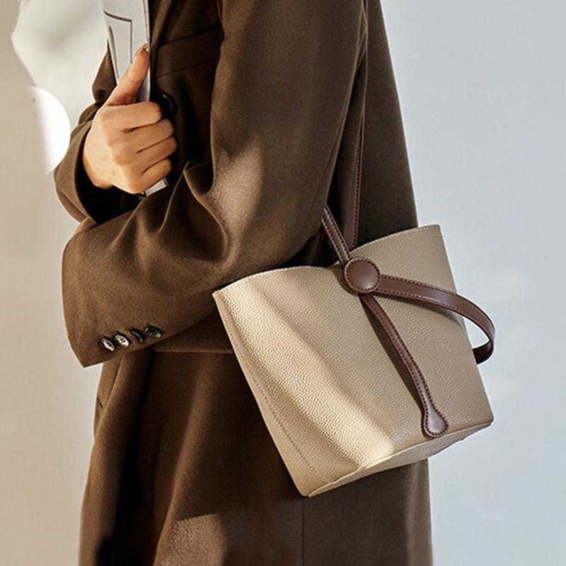 This Year's Popular New Basket-style Bucket Bag Is a High-end, Stylish Shoulder and Crossbody Bag for Women