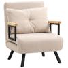 Folding Single Sofa Bed Convertible 4-in-1 Sofa Bed Adjustable Backrest with 5 Levels and Pillow 63x73x81 Cm Beige