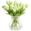 30 Pcs Artificial Tulip Flower Mini Real Touch Fake Flowers Wedding Bouquet Home Decorations for Mother Wife Girlfriend