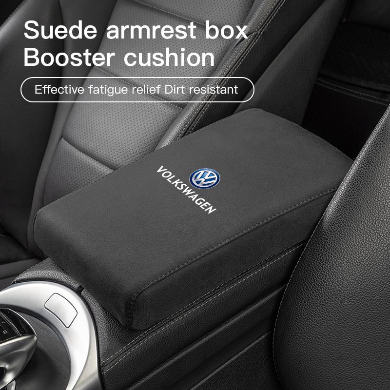 Araba Kol Dayama Kutusu Yükseltme Matı Süet El Pedi VW Golf Tiguan Jetta GTI Transporter Passat T5 Polo Touran Scirocco Arteon T-ROC İçin