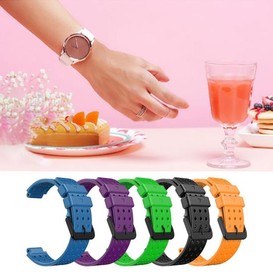 Watch Band Soft Silicone 20mm Watchband Wrist Strap Replacement  for Garmin Approach S20/Forerunner 220 230 235 630 620 735