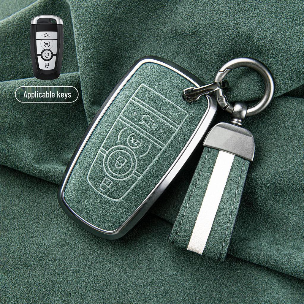 Premium Sheepskin Key Cover for Ford Explorer ST, Edge L, Mondeo EVOS