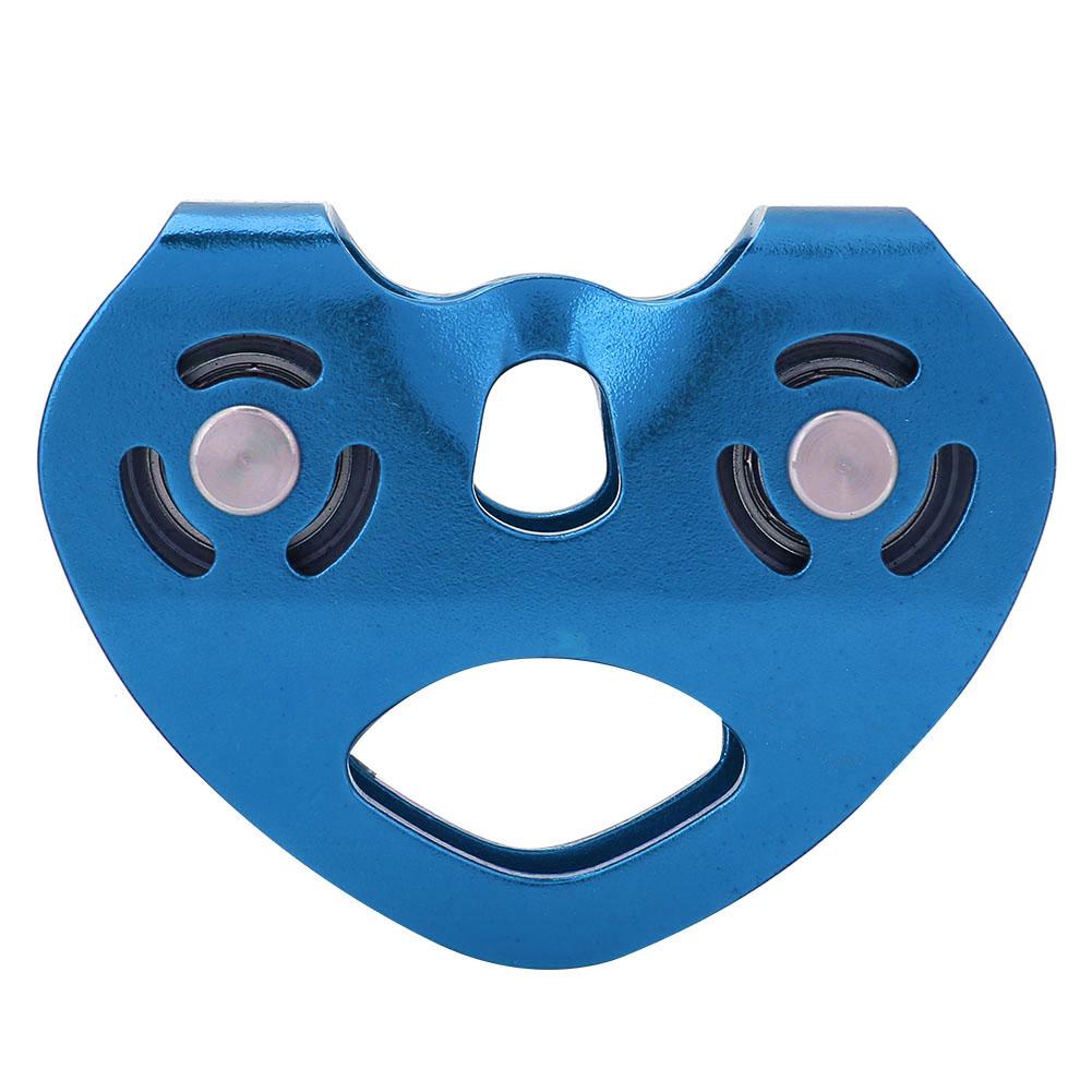 25KN Aluminium Alloy Heavy Duty Single Swivel Rope Pulley Block Climbing (blue)