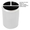 Xiaobudian Pen Holder, Cylindrical Design Pencil Holder with Silver Edge Decoration, 3-Compartment Desktop Organizer for Pens Paper Clips Makeup