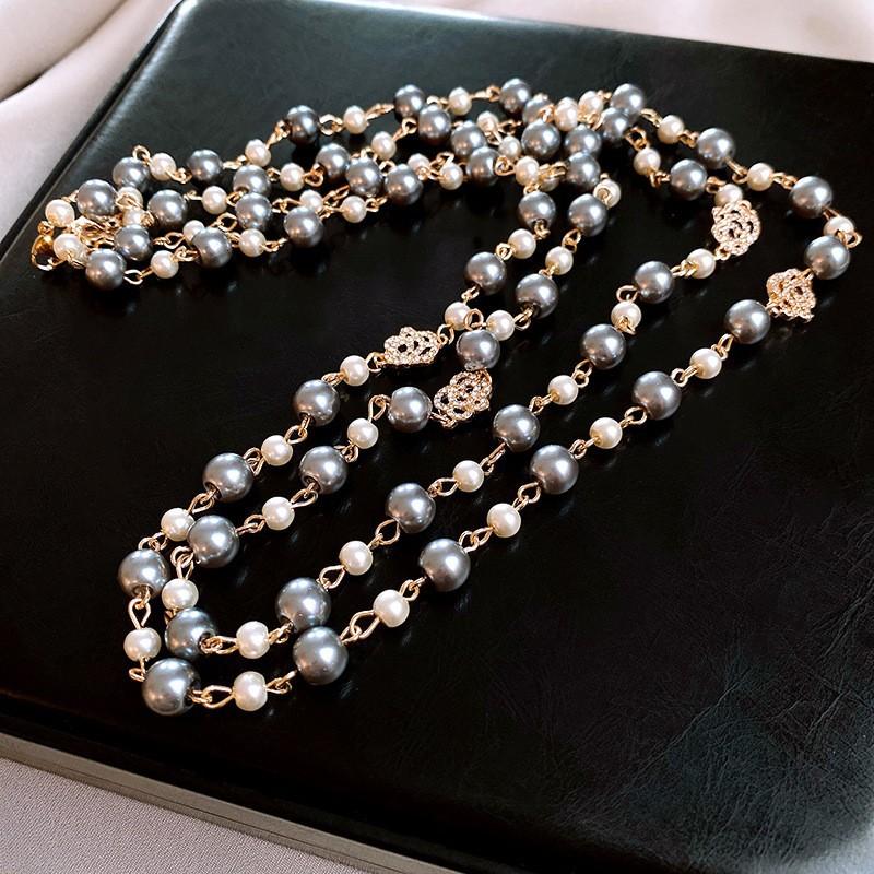 French Vintage Baroque Pearl Necklace Summer Niche Premium Sense Clavicle Chain Light Luxury Versatile Necklace Women