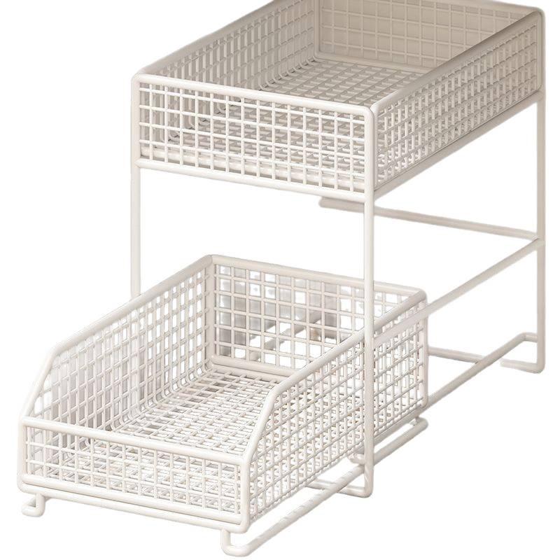 Double Layer Pull-Out Under-Sink Storage Rack