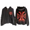 Mens Oversized Hooded Zip-Up Fleece Sweatshirt Winter Thick Warm Casual Streetwear