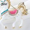 Zinc Alloy Brooch Enamel Pin Carousel Horse with Corrosion Resistant