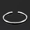 XIYANIKE New Arrival Silve Plated High Quality Sliver Multi Segment Bamboo Open Adjustable Bracelets Bangle Women