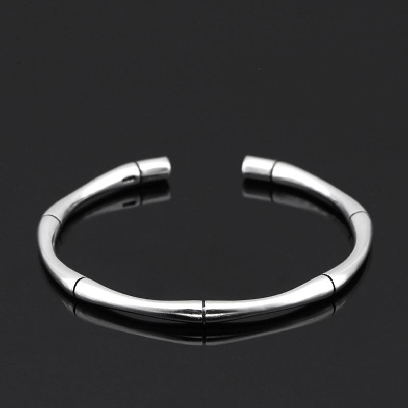 Stainless Steel Cross Cuff Opening Bracelet For Men Twisted C-Shaped Bangle Silver Color Wrist Cuff Bangle Unisex Jewelry