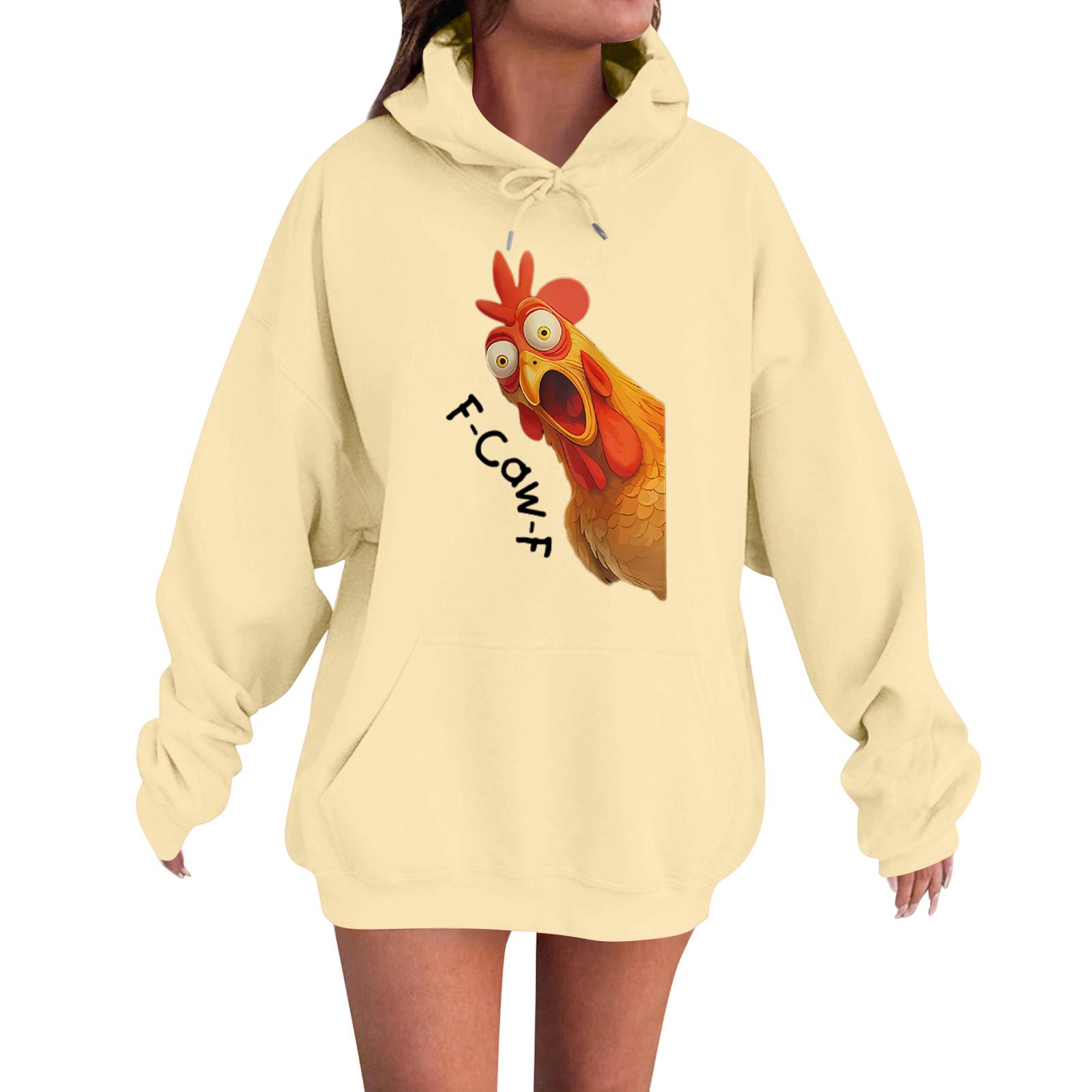 

Women s Fashion Casual Long Sleeve Loose Printed Sweatshirt L хаки