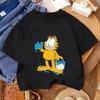Cute Kids Fashion T Shirt Garfield Popular Cartoon For Boys Girls Summer Street Casual Outfit