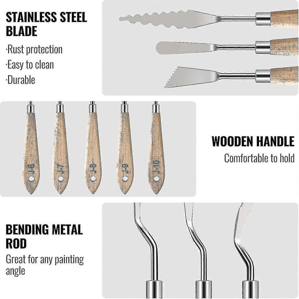Palette Knife Set for Painting, 10-Piece