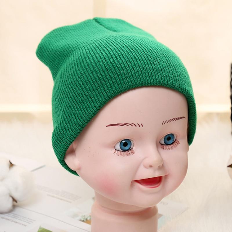 Wzcx Solid Color Korean Version Baby Boys Girls Hats Keep Warm Candy Colors Elasticity Children'S Knit Cap Beanie Hat