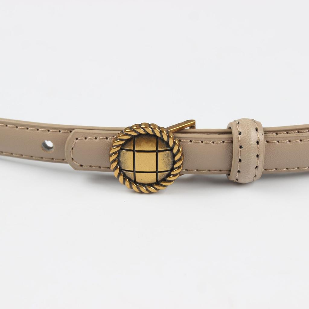 Women'S Leather Thin Belt Decorative Shirt Waist Seal With Dress Suit Waist (1.5Cm 8 Colors Optional)